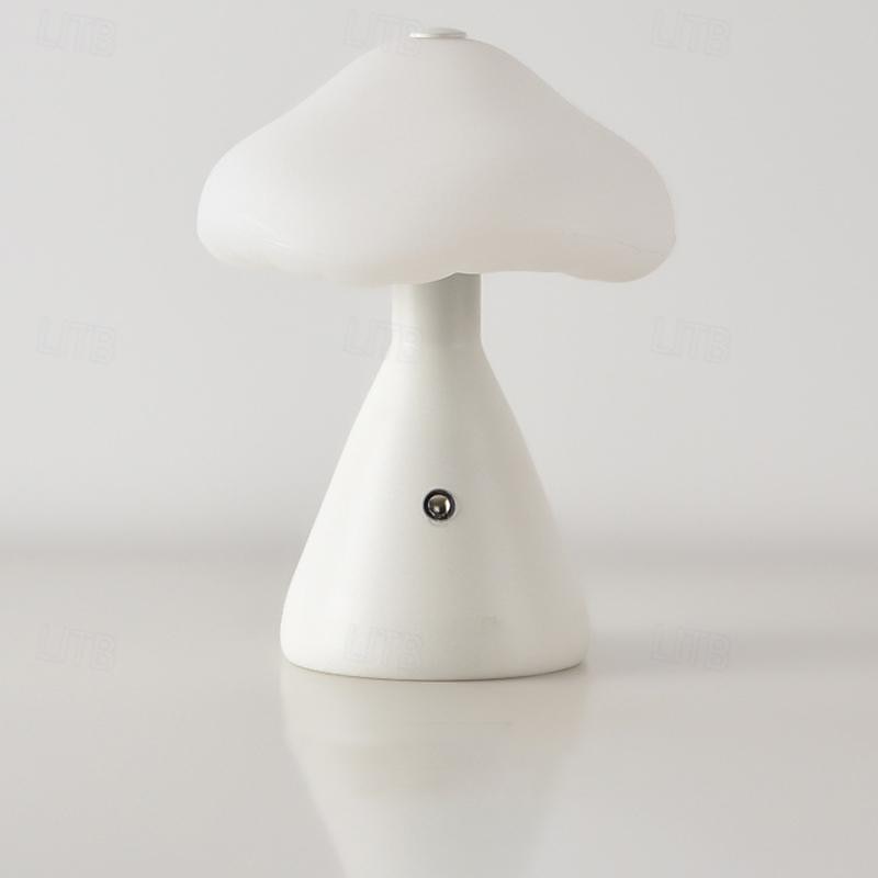 Lâmpada de cogumelo regulável portátil para quarto, lâmpada de cabeceira led com carregamento usb, luz noturna sem fio para decoração de casa de 2025 por $27.99 –P5
