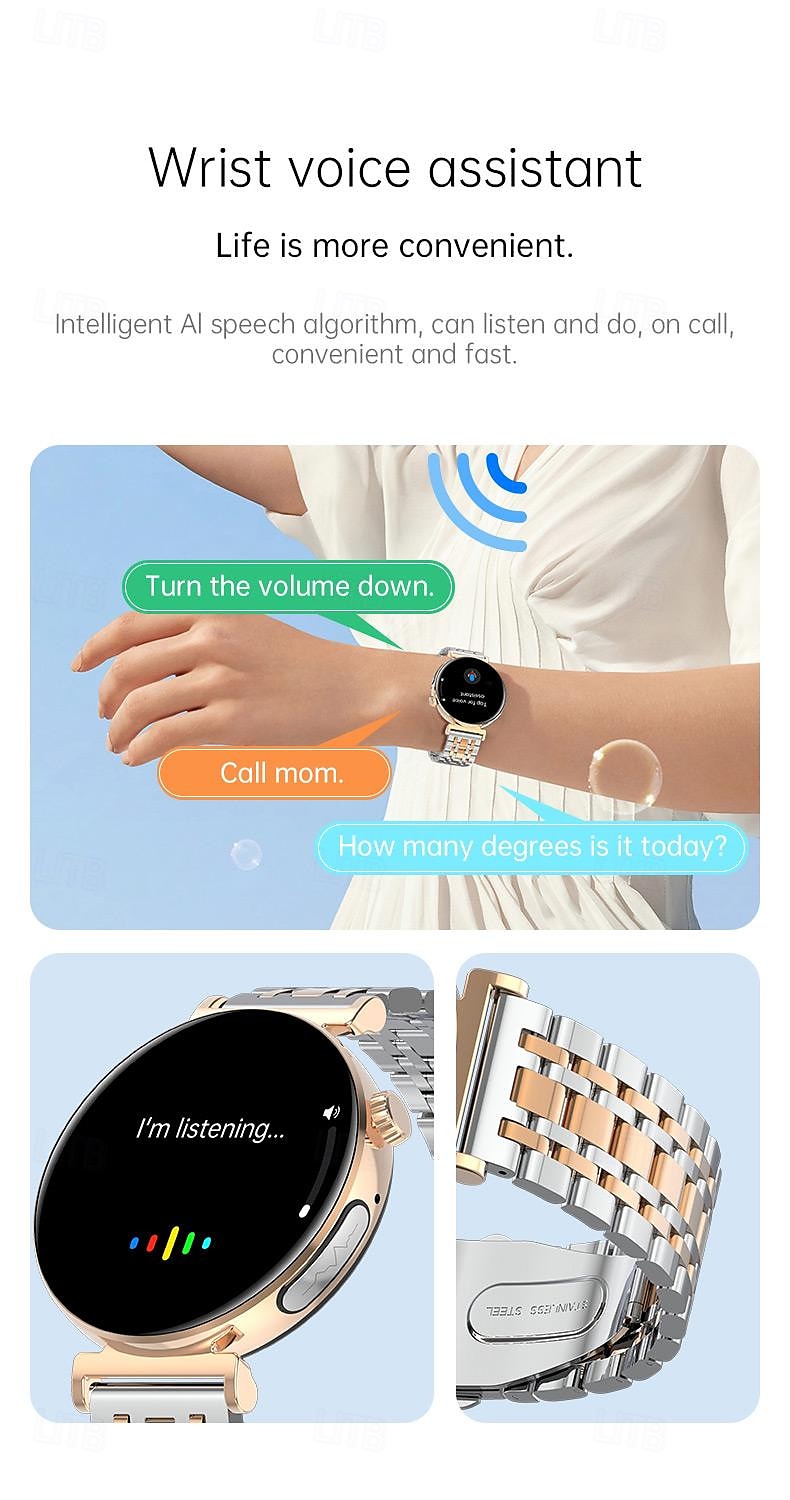 dames amoled smartwatch: 1,28” display met ecg, ppg & uitgebreide gezondheidsmonitoring 2025 - $75.99 –P15