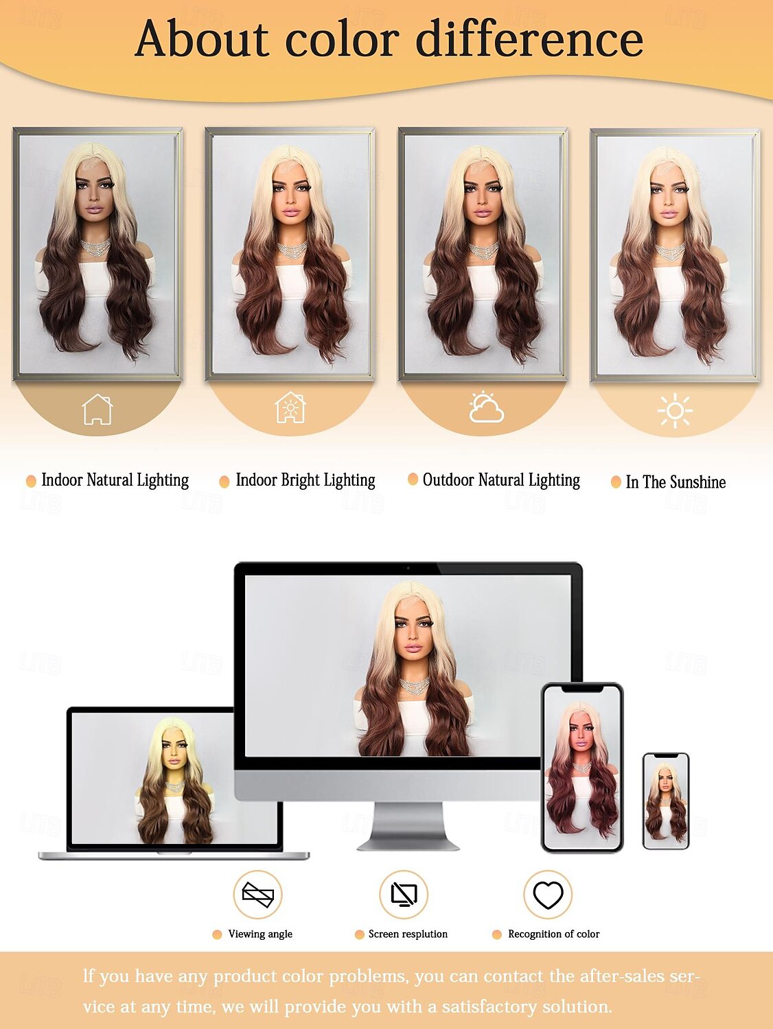 Synthetic Lace Wig Natural Wave Style 26 inch Multi-color Middle Part U Part Wig Women Wig Brown / White 2025 - $36.99 –P6