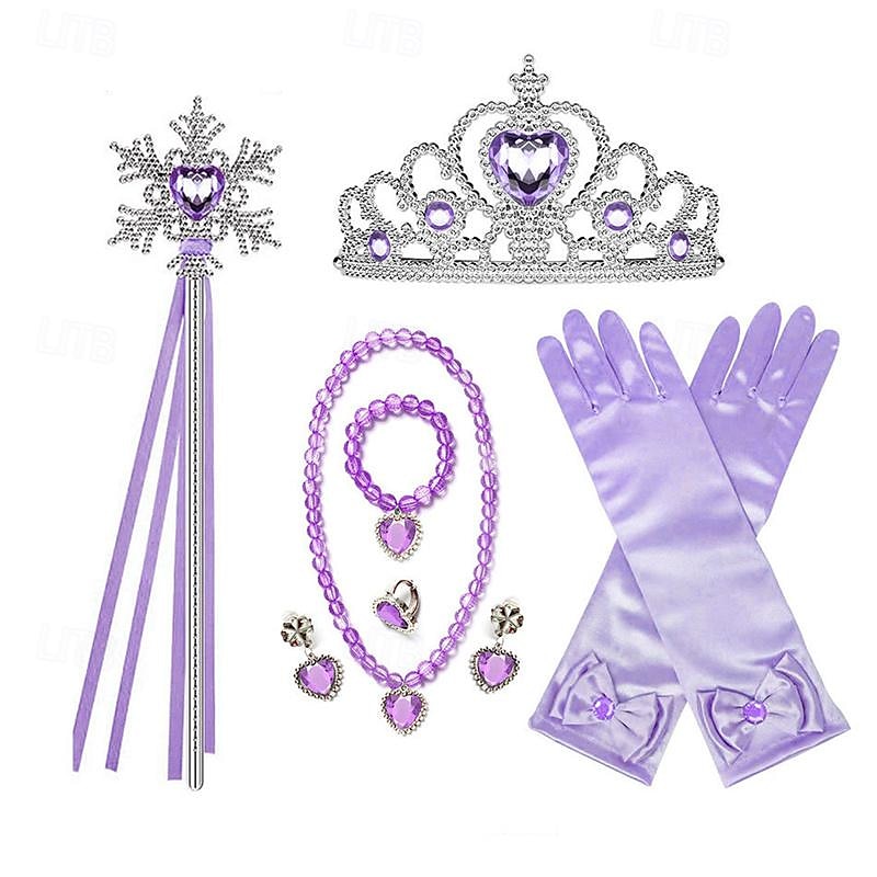 Conjunto de cosplay de acessórios de princesa combinação elsa coroa colar de luva de 2025 por $22.99 –P15