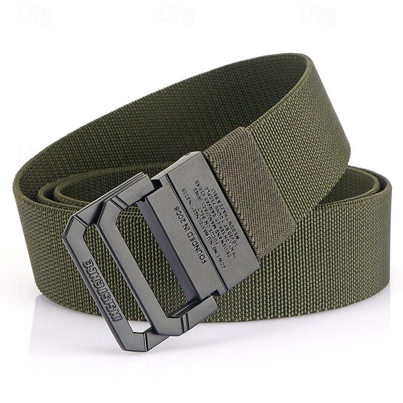 Муж. Ремень с двойной пряжкой Пряжка из сплава Сплав Прочный Регулируется Полотняное плетение Черный Красный на открытом воздухе Повседневные Пояс на талию 2025 - $11.49 –P7