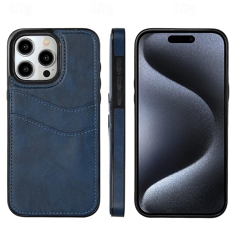 телефон Кейс для Назначение айфон 16 iPhone 15 Pro Max iPhone 14 13 12 11 Pro Max Mini SE X XR XS Max 8 7 Plus Кейс на заднюю панель Ультратонкий Не желтеет Разъем для карты Ретро ТПУ Кожа PU 2025 - $17.99 –P1