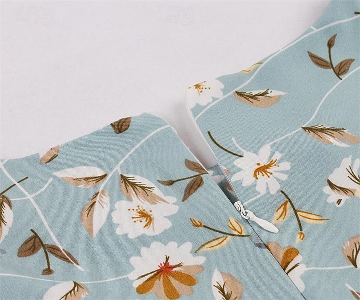 Retro Vintage Anos 50 Vestido Coquetel Vestidos Festa a Fantasia Um vestido de linha Floral Fantasia Mulheres Baile de Máscaras Festa / Eventos Festa de Solteira Adulto Vestido Vestidos de baile de 2026 por $26.99 –P10