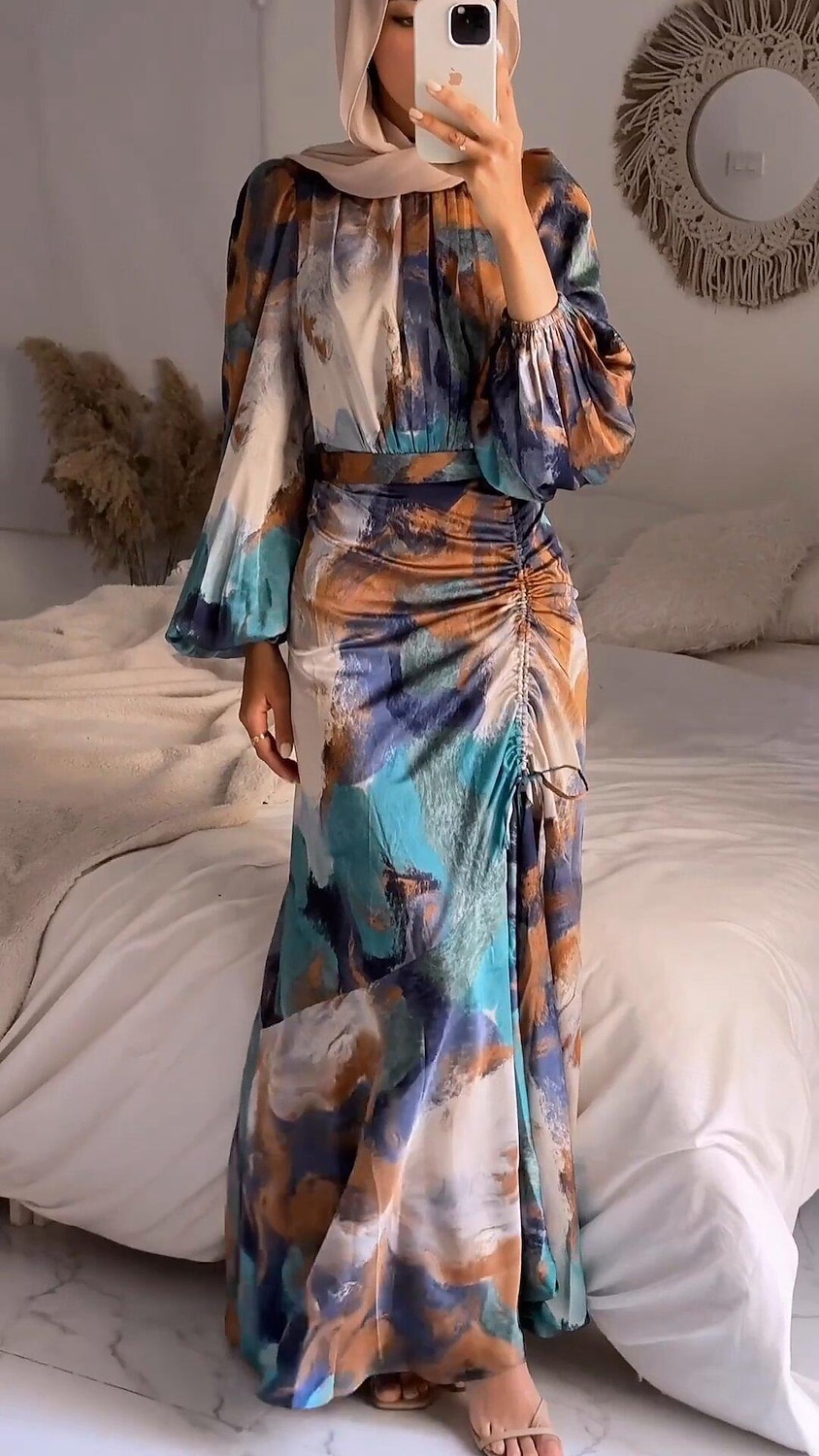 Women's Arabian Muslim Mermaid Dress Abaya Maxi Dress Adjustable Length For Ramadan Religious Saudi Arabic Adults Dress 2026 - $49.99 –P4