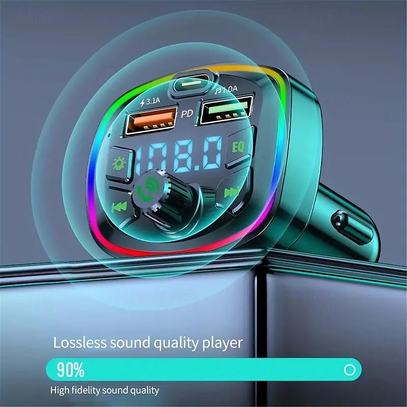 Car Bluetooth MP3 Player Speakerphone Voice Broadcast PD Quick Charge USB Flash Drive 2025 - $15.99 –P4