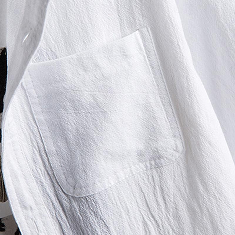 Per uomo Camicia Camicia con colletto cinese Camicia con colletto alla coreana Camicia Estiva Camicia casual Camicia da Spiaggia Nero Bianco Verde Maniche a 3/4 Semplice Colletto alla coreana Collo del 2025 a $16.49 –P7