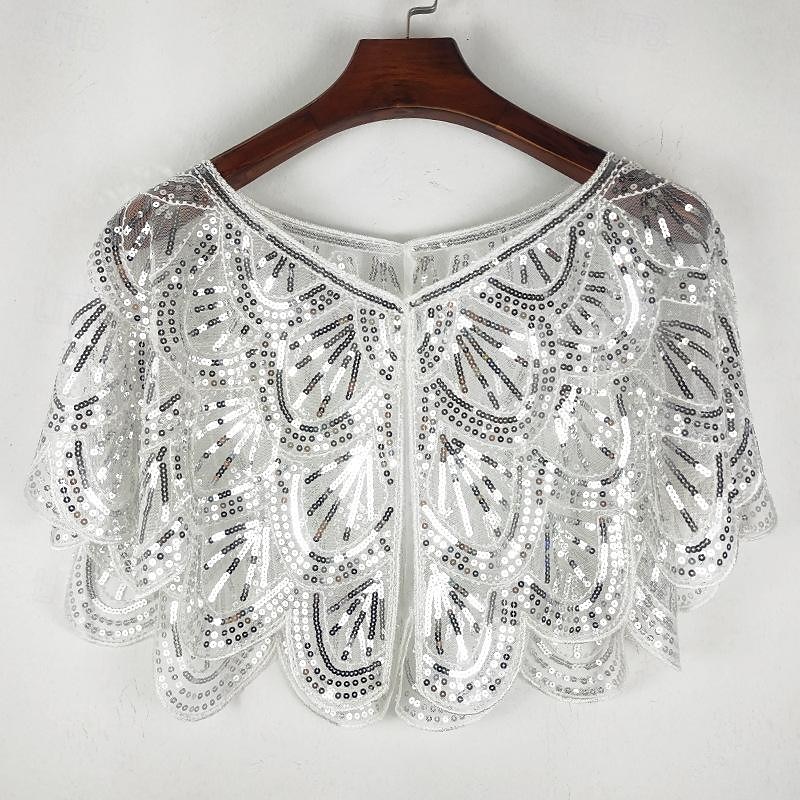 Retro / vintage Urlați 20 de ani Anii 1920 Costum de petrecere Șaluri Gatsby Charleston Invitat la nuntă Paiete Pentru femei Crăciun Carnaval An Nou Evenimente / Petrecere Recepția de Nunt 2025 - $21.99 –P4
