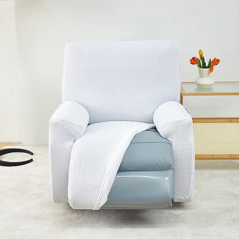 jacquard fåtölj överdrag överdrag lazyboy överdrag soffstolsöverdrag 4-delade set, halkfri vilstol med förvaringsfickor möbelskydd för vardagsrum 2025 - $57.99 –P4