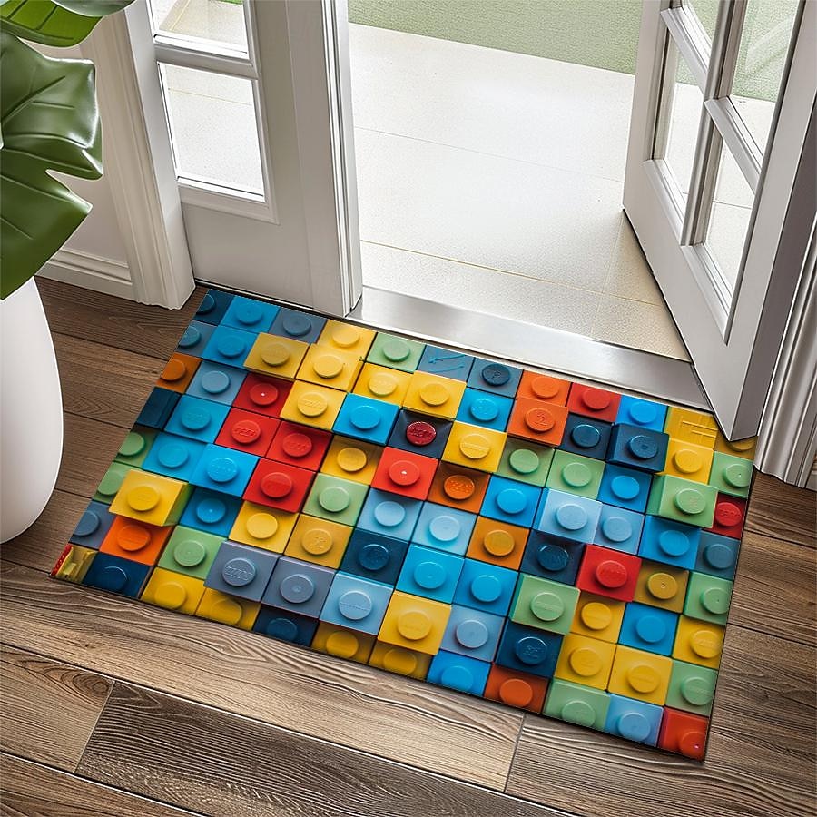 Rainbow Bricks Doormat Floor Mats Washable Rugs Kitchen Mat Non-Slip Oil Proof Rug Indoor Outdoor Mat Bedroom Decor Bathroom Mat Entrance Rug 2025 - $16.99 –P8