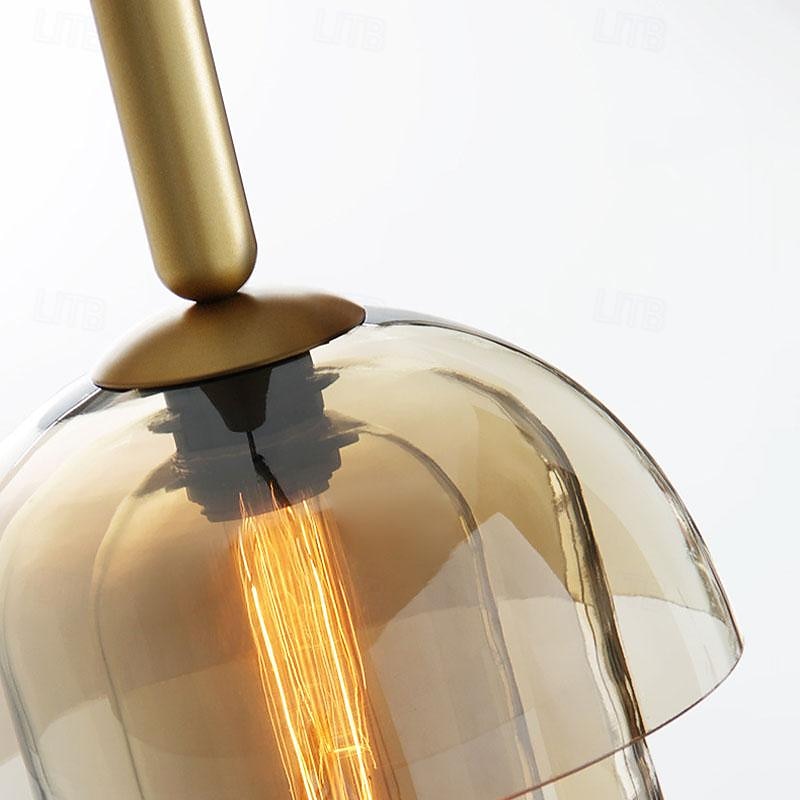 riippuvalaisin led kattoriippuva valaisin 18/28cm savunharmaa varjostin lasi maalaismainen riippuvalaisin yksittäinen retro vintage kattokruunu keittiö saarelle kylpyhuone ravintolan sisäänkäynti 2026 - $279.99 –P3