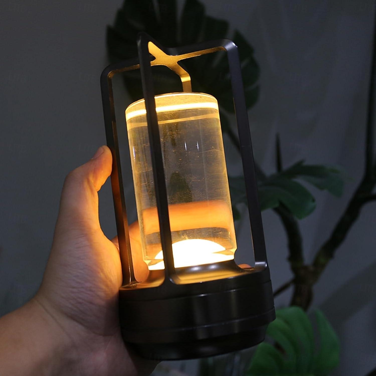 Lampada ricaricabile in alluminio Touch Dimming a 3 colori Camera da letto interna Soggiorno Atmosfera Luce Lampada da campeggio esterna tipo C del 2025 a $52.99 –P17