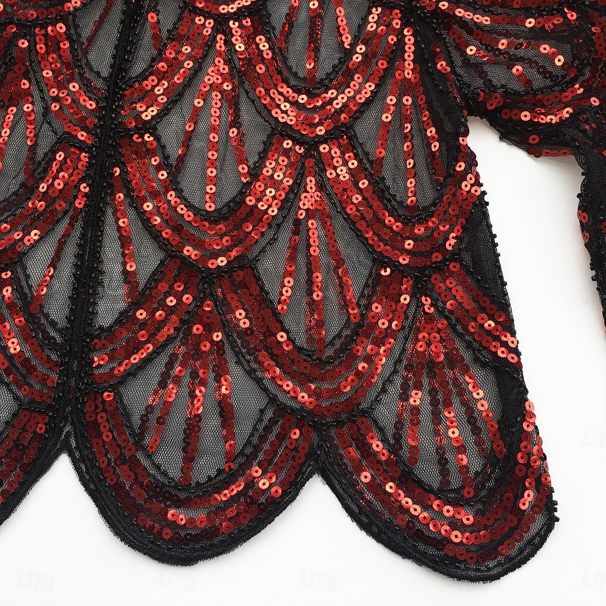 Rétro Vintage Années Folles Années 1920 Manteau Châles Gatsby le Magnifique Invité au mariage Paillettes Femmes Halloween Carnaval Mascarade Mariage robe demoiselle d honneur Événement / Fête Adulte de 2025 ? $26.99 –P9