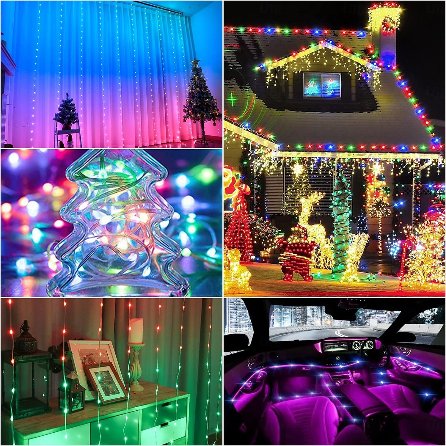luci di stringa di fata intelligenti app luci di stringa di fata a led controllate con telecomando, luci scintillanti a led rgb sincronizzate con musica luci per feste di natale per natale matrimonio del 2025 a $18.49 –P5