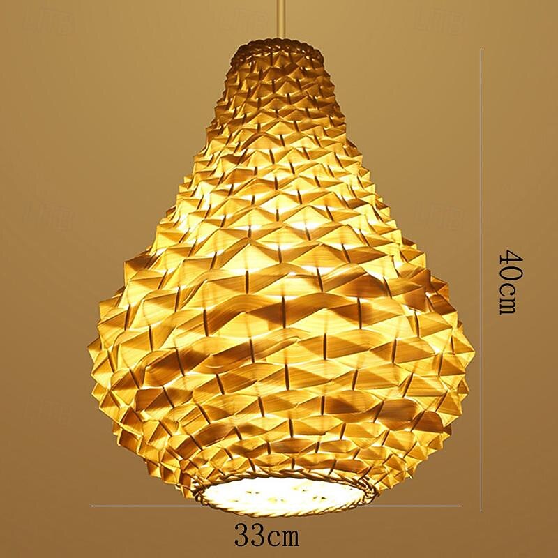 Lampe suspendue LED moderne en rotin tissé ananas, 1 lumière, 110-240v de 2025 ? $185.99 –P6
