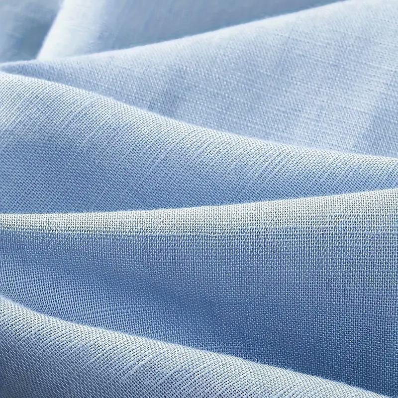 Per uomo Camicia in cotone e lino Semplice Vacanza Nero Bianco Vino Azzurro cielo Manica Lunga Bavero Abbigliamento del 2025 a $25.99 –P4