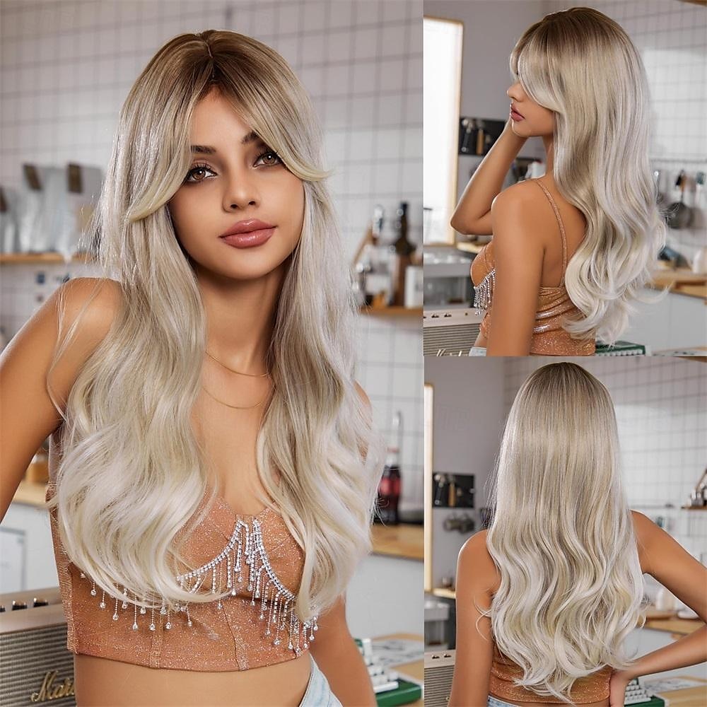 Long Ombre Blonde Brown Wavy Wigs for Women Natural Synthetic Curly Wig Heat Resistant Fiber Wigs for Daily Cosplay 2025 - $25.99 –P13