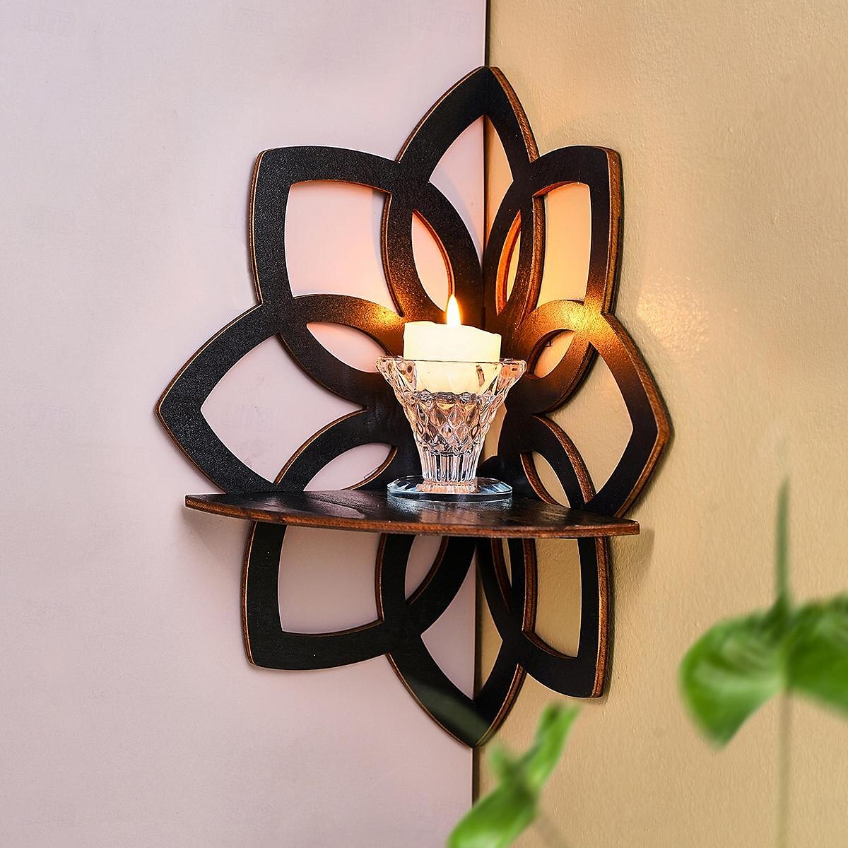 1pc présentoir mural à ongles créatif minimaliste (à l'exclusion des clous) ligne minimaliste huit pétales de fleur en forme de mur pendentif décoratif support d'angle décoratif assemblé à la main en de 2025 ? $16.99 –P6