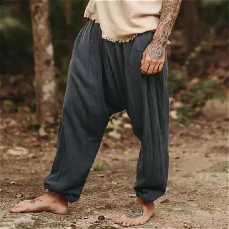 Per uomo Pantaloni di lino Pantaloni Pantaloni estivi Pantaloni da spiaggia Tasche A cordoncino Vita elastica Liscio Comfort Traspirante Giornaliero Per eventi Da mare Hawaiano Boho Marrone Scuro Nero del 2025 a $22.99 –P2