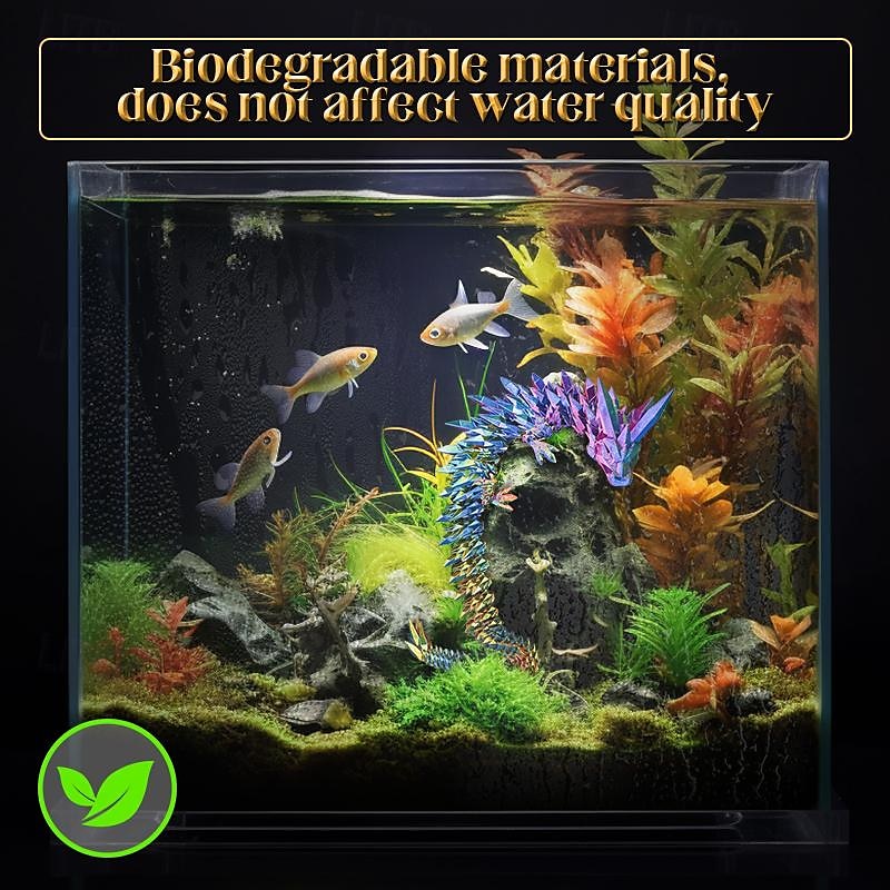 3D-geprinte kristallen draak edelsteen draak 3D gelede draak speelgoed draaibaar en draak Chinees flexibel realistisch ornament 2025 - $9.49 –P6