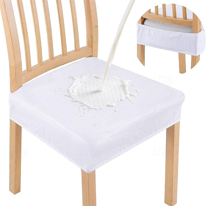 2 db smiry vízálló üléshuzat étkezőszékekhez 4db-os sztreccs jacquard készlet kivehető, mosható szék üléshuzatok védő hátsó huzat nélkül 2025 - $22.99 –P11