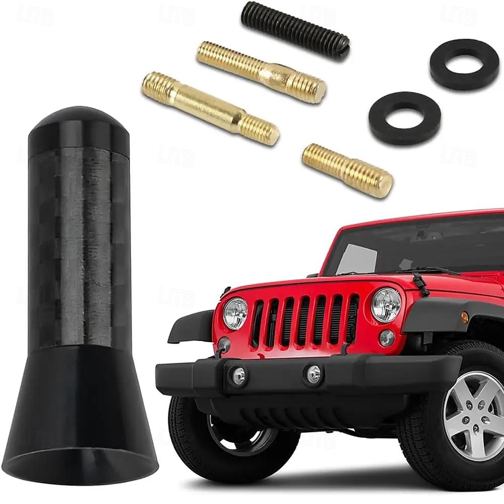 bil kolfiber antenn aluminium signal bil radio antenn metall aluminium antenn modifiering leveranser dekoration 2025 - $12.99 –P4