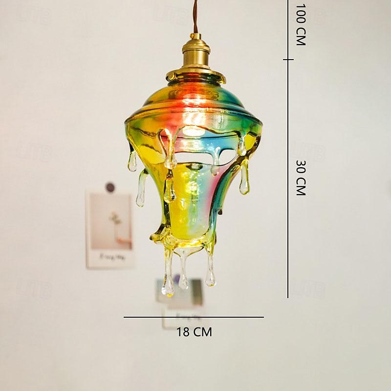 LED-Pendelleuchte, Glas, Vintage, bunt, Wassertropfen, 110–240 V 2026 - $349.99 –P1