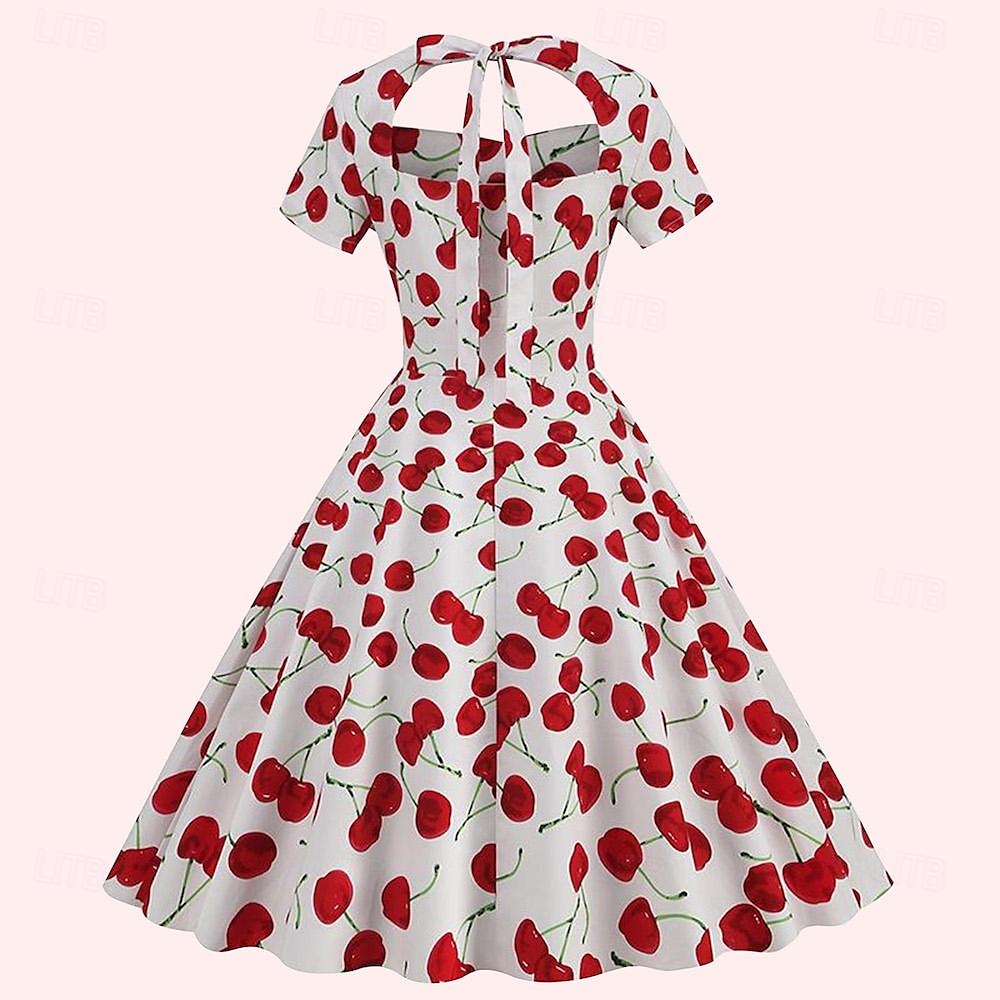 Retró 1950-es Rockabilly Ruhák A-Line ruha Swing ruha Gyümölcs Női Mindszentek napja Farsang Álarcos mulatság Hétköznapi viselet Lánybúcsú Felnőttek Ruha Hazatérő ruhák 2025 - $34.99 –P2