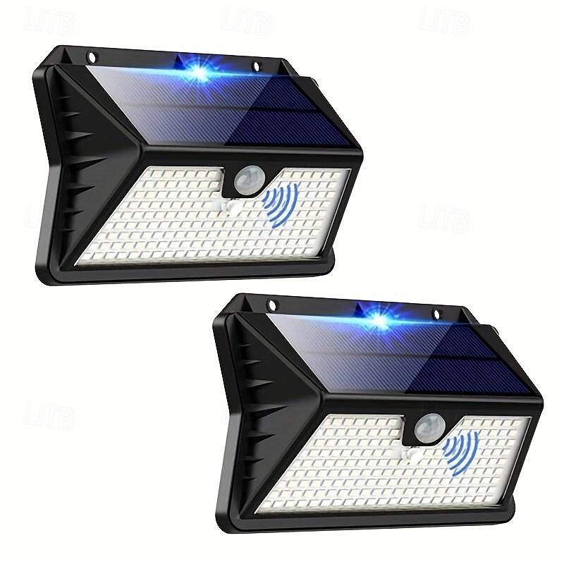 Luz solar externa de 1 unidade com sensor de movimento, 185 led, luz solar externa de 3 modos, 1800mah, ip65, à prova d'água, luz de parede externa para jardim, pátio, garagem, porta da frente, piscina, degraus, cerca de 2025 por $24.99 –P3