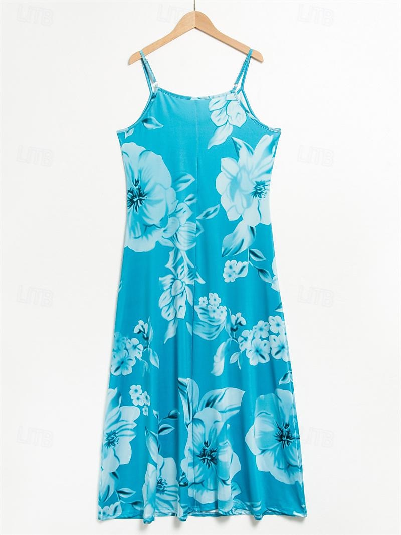Kvinnors Maxi Klänning Sommarklänning A-linje Klänning Blomklänning Mode Modern Avslappnad Semester Avslappnat Daglig Regulär Passform Blomma Ärmfritt V-ringad Rosa Blå Lila Fuchsia Sommar Vår 2025 - $34.99 –P7