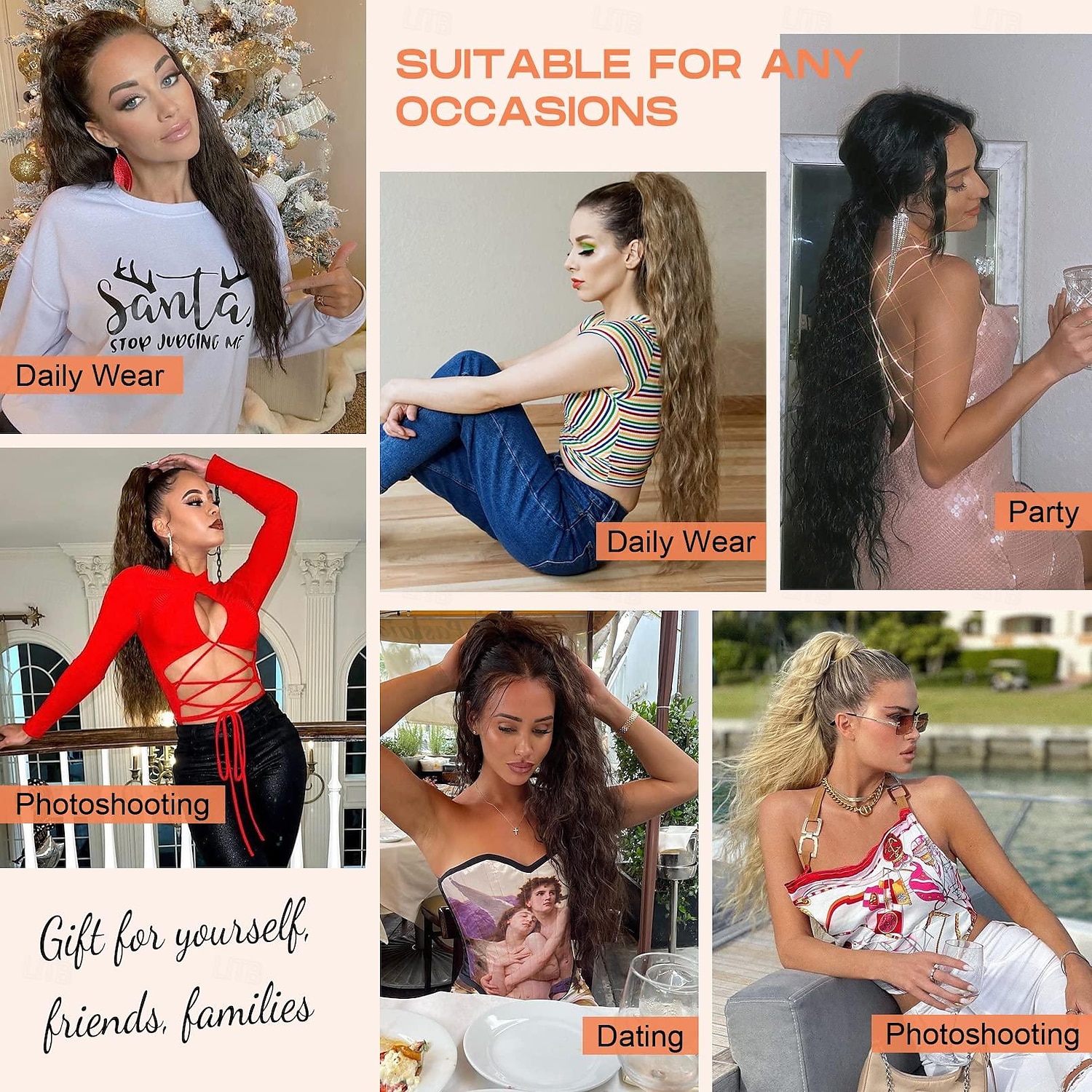 extension de queue de cheval avec cordon de serrage eva long et épais clip ondulé dans les extensions de cheveux queue de cheval postiche synthétique douce naturelle pour femmes de 2025 ? $14.49 –P8
