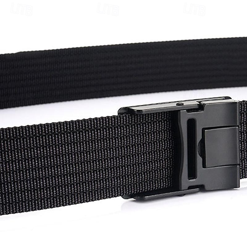 Men's Nylon Belt Waist Belt Black 1# Black Nylon Alloy Durable Adjustable Plain Outdoor Daily 2025 - $12.99 –P12