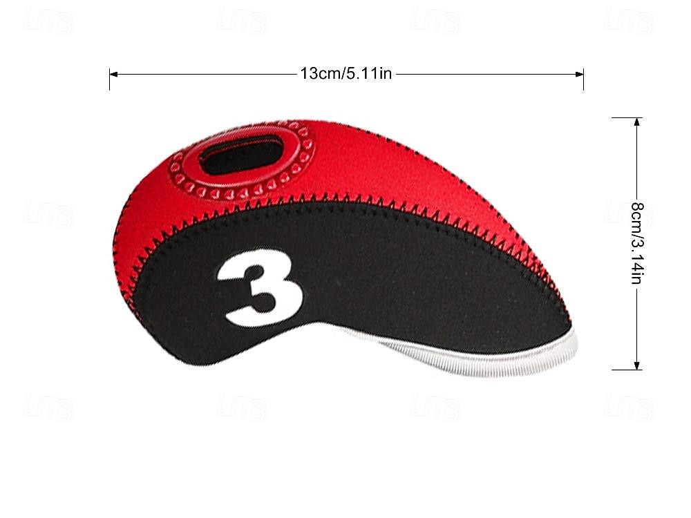 10 יחידות כיסוי ראש מועדון גולף עמיד למים נייד כיסוי ראש מגן ברזל טריז ניאופרן כיסויי גולף גולף כיסויי גומי עם 3 צבעים אפשרות מתאים לרוב המגהצים 2026 - $27.99 –P2