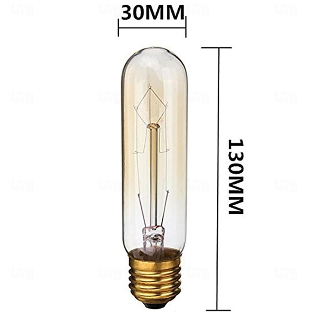 6 τμχ 40w vintage λαμπτήρες Edison t10 e27/e14 βιομηχανικός λαμπτήρας πυρακτώσεως με ρυθμιζόμενο φωτισμό αντίκες ρετρό λάμπα ac220-240v για το σπίτι 2025 - $21.99 –P4