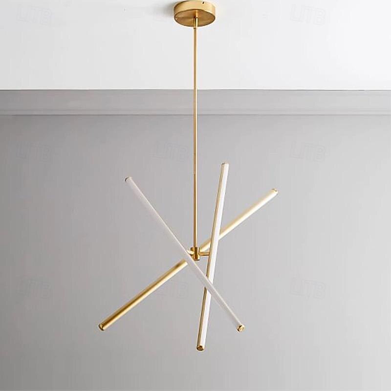 lysekroner led sputnik lysekrone dia68cm aluminiumsramme svartmalte overflater for stue soverom kaffe bar varm hvit hvit lys 2025 - $522.29 –P6