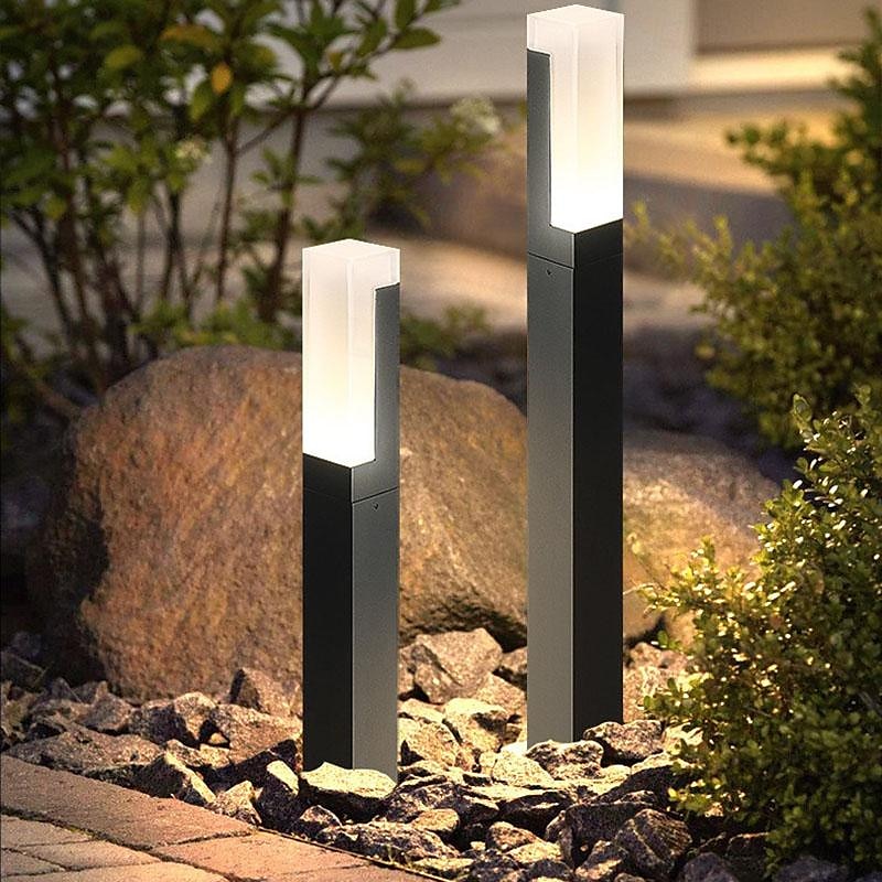 poste de amarração para exterior luzes de caminho LED para exterior 30/40/60/80 cm luz de base antracite de alumínio, lâmpada de jardim de design moderno, ip65 à prova de intempéries, lâmpada de piso de 2026 por $126.17 –P2