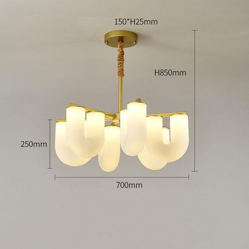 ljuskronor 4/6/8 huvud 55/70/90cm modernt vardagsrum restaurang rum belysning grenar koppar enkel belysning all koppar glas ljuskrona 110-240v 2026 - $856.79 –P3