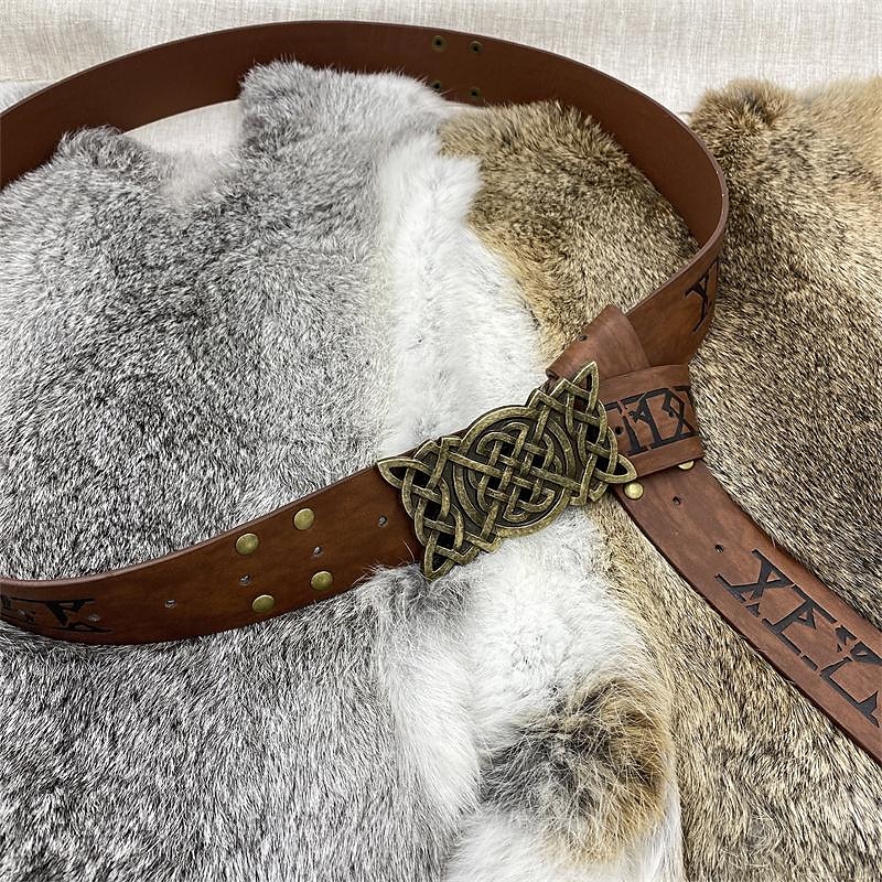Punk og gotisk Kostymer i middelalderstil Renessanse Cosplay kostyme Midjebelte Knekt Viking Keltisk ridder Herre Dame Viking Halloween Karneval Maskerade Ytelse Stadie LARP Voksne Belte Midjebelte 2025 - $16.99 –P7
