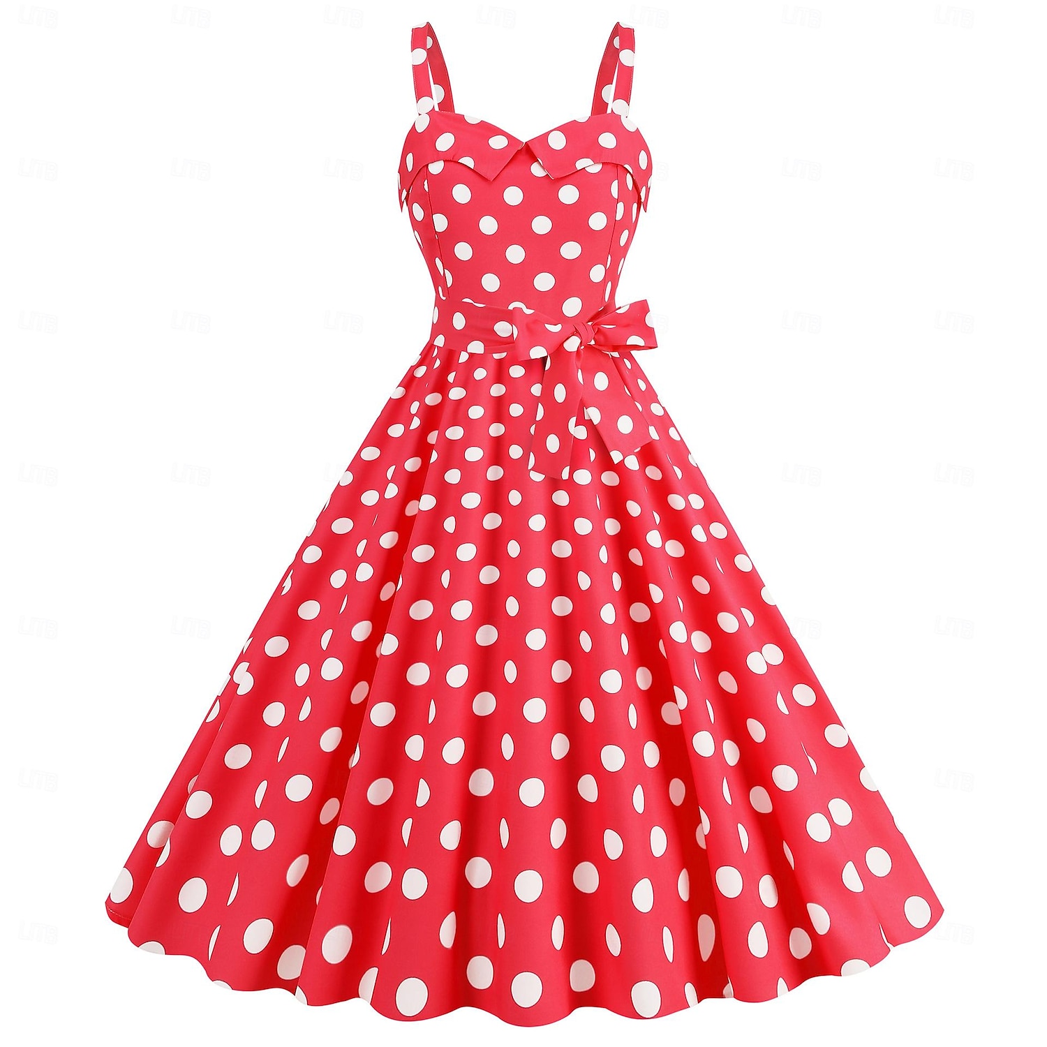 Retrò Vintage Anni 1950 Rockabilly Vestito Abito Swing Pois Per donna Carnevale Mascherata Abbigliamento quotidiano Adulti Vestito Abiti per il ritorno del 2025 a $24.99 –P5