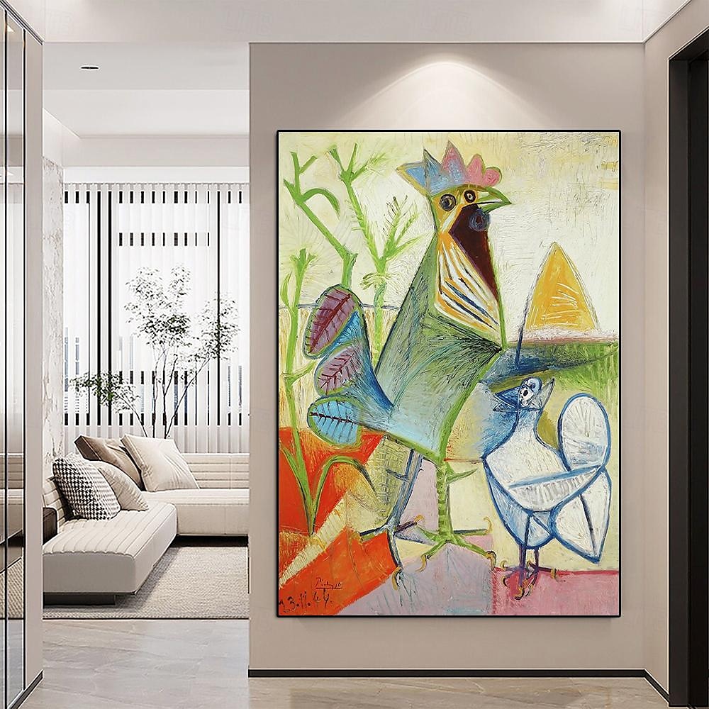 Ölgemälde von Pablo Picasso, handgefertigt, der Hahn der Befreiung, Gemälde, handgefertigt, Gemälde von Pablo Picasso, Wandkunst, Bild für Wohnzimmer, Dekoration, Kunstwerk, modern 2025 - $95.99 -P4