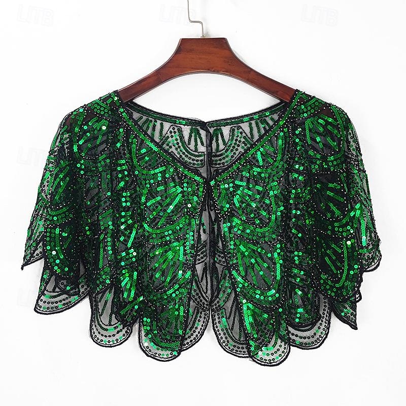 Retro / vintage Urlați 20 de ani Anii 1920 Costum de petrecere Șaluri Gatsby Charleston Invitat la nuntă Paiete Pentru femei Crăciun Carnaval An Nou Evenimente / Petrecere Recepția de Nunt 2025 - $21.99 –P3
