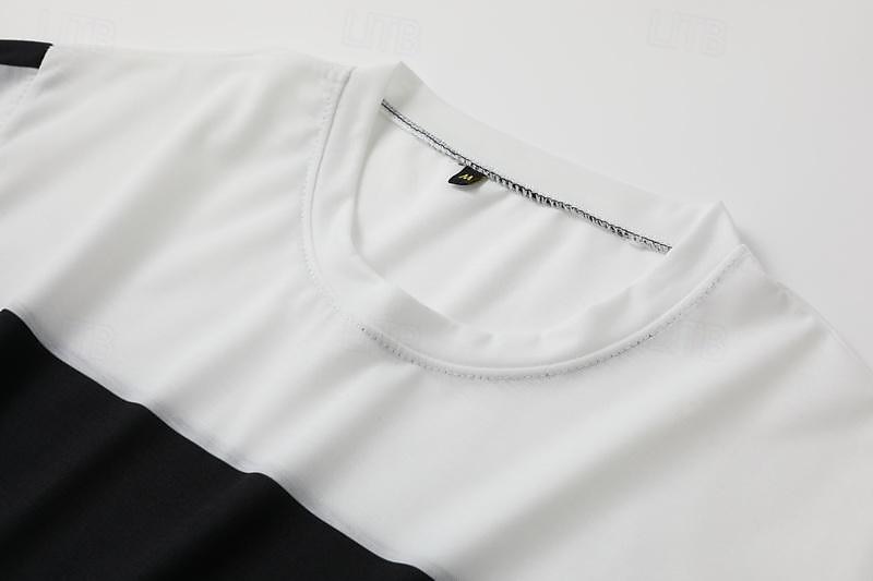 Férfi Póló öltönyök Tracksuit Teniszing Rövidnadrág és póló szett Rövid ujjú Terített nyak Tavaszi nyár Színes Sportok Divat Dizájn 2 db Szabadtéri Utca Hétköznapi Fekete Fehér Sárga Férfi felső póló 2025 - $22.99 –P7