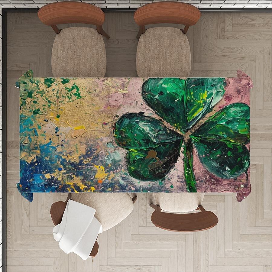 Mantel rectangular con estampado de hidromasaje, mantel rectangular impermeable para cocina y comedor 2025 - $12.99 –P5
