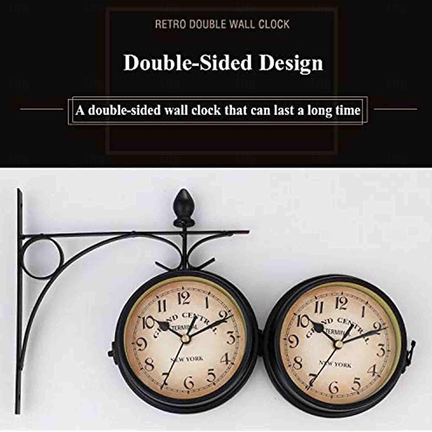 orologio da parete retrò fronte-retro stile antico europeo creativo classico orologi da parete soggiorno all'aperto camera da letto studio decorazione della parete 5 pollici del 2026 a $46.99 –P8