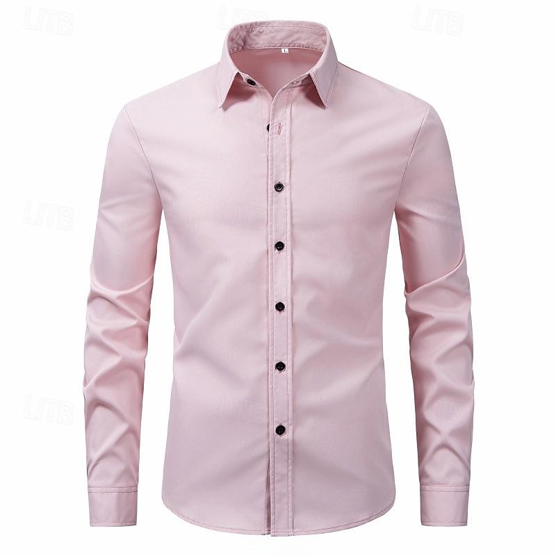 Herren Hemd Sommerhemd Freizeithemd Strandhemd Knopfhemd Schwarz Weiß Rosa Wein Marineblau Langarm Einfach Revers Urlaub Hawaiianisch Button-Down Bekleidung Polyester Mode Lässig Bequem 2025 - $19.99 –P5