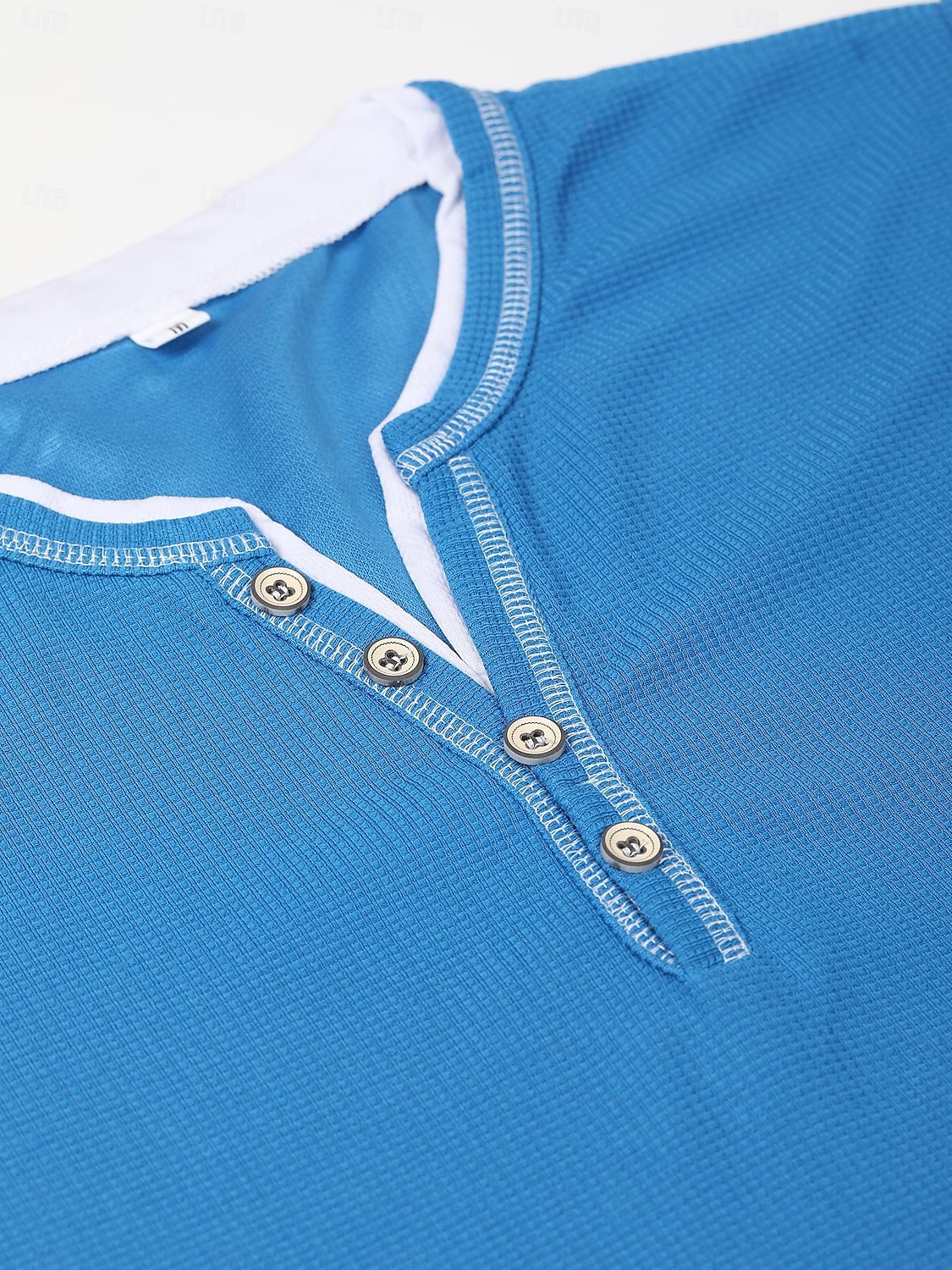 Férfi Póló Gofri Henley ing Henley ing Tee Top Hosszú ujjú ing Színes Henley Utca Vakáció Hosszú ujj Kollázs Ruházat Divat Dizájn Alap 2025 - $18.99 –P8