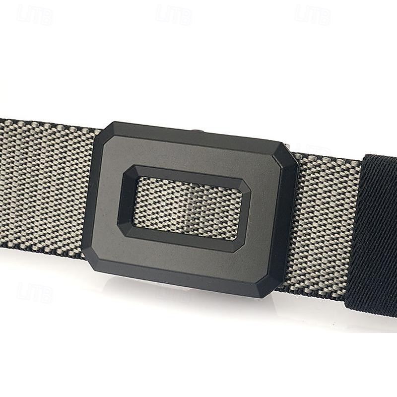 Men's Belt Nylon Belt Reversible Belt Hollow-out Rotating Buckle Alloy Durable Adjustable Plain Red Kakhi Outdoor Daily Waist Belt 2026 - $11.99 –P9