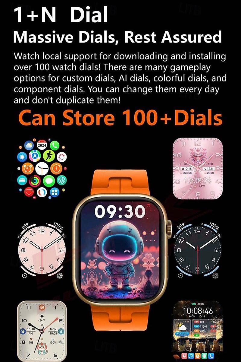 2025年 HK9 mini スマートウォッチ 1.75 インチ スマート·ウォッチ ブルートゥース ECG + PPG 歩数計 着信通知 と互換性があります Android iOS キッズ 女性 長時間スタンバイ ハンドフリーコール 防水 IP68 36mmの時計ケース コレクション – $46.99 –P3