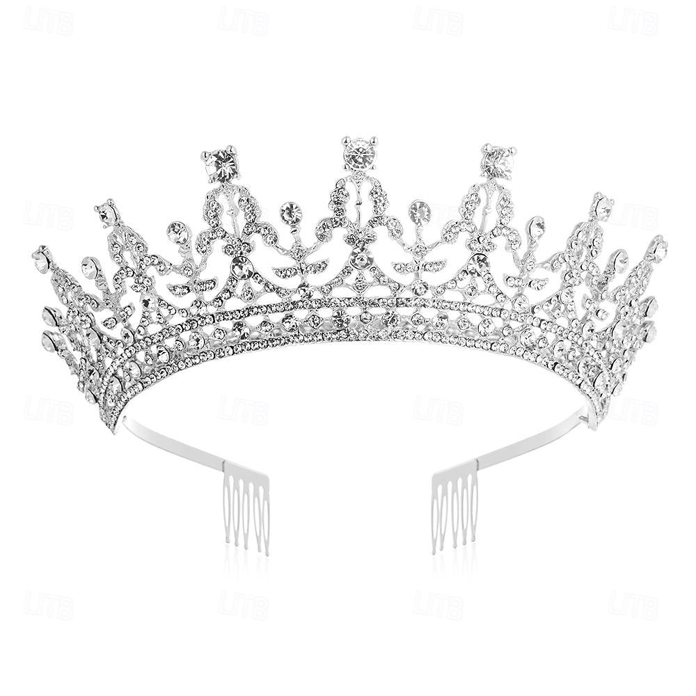 Luxury Queen's Crown Wedding Banquet Party Pan Hair Crown Water Diamond Hair Accessories Bride Crown Headband 2025 - $13.49 –P2