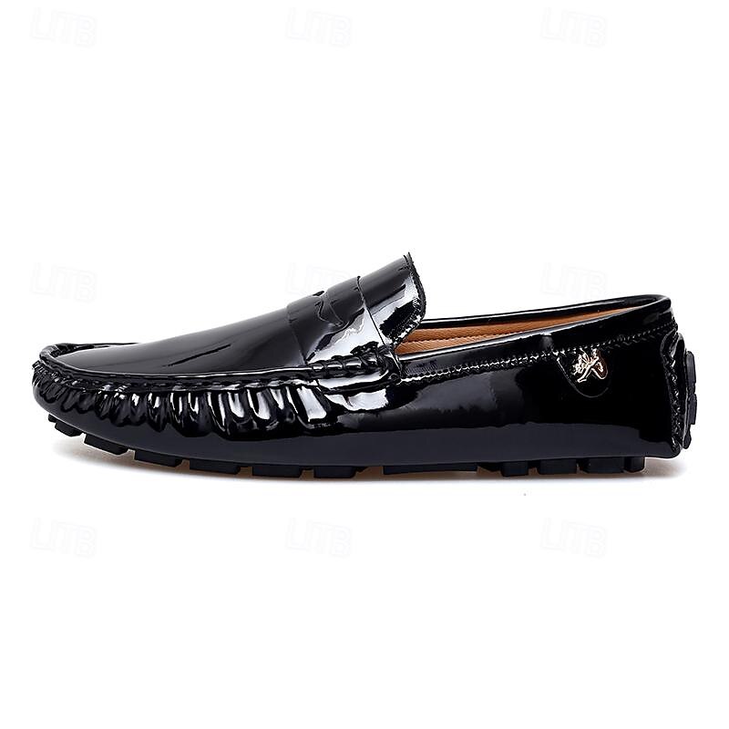 Herren Loafer & Slip On Mokkasin Penny Loafers Loafer fahren Wanderschuhe Geschäftlich Brautkleider schlicht Britischer Gentleman PU Rutschfest Halbschuhe Schwarz Weiß Gelb Herbst 2025 - $46.99 –P1