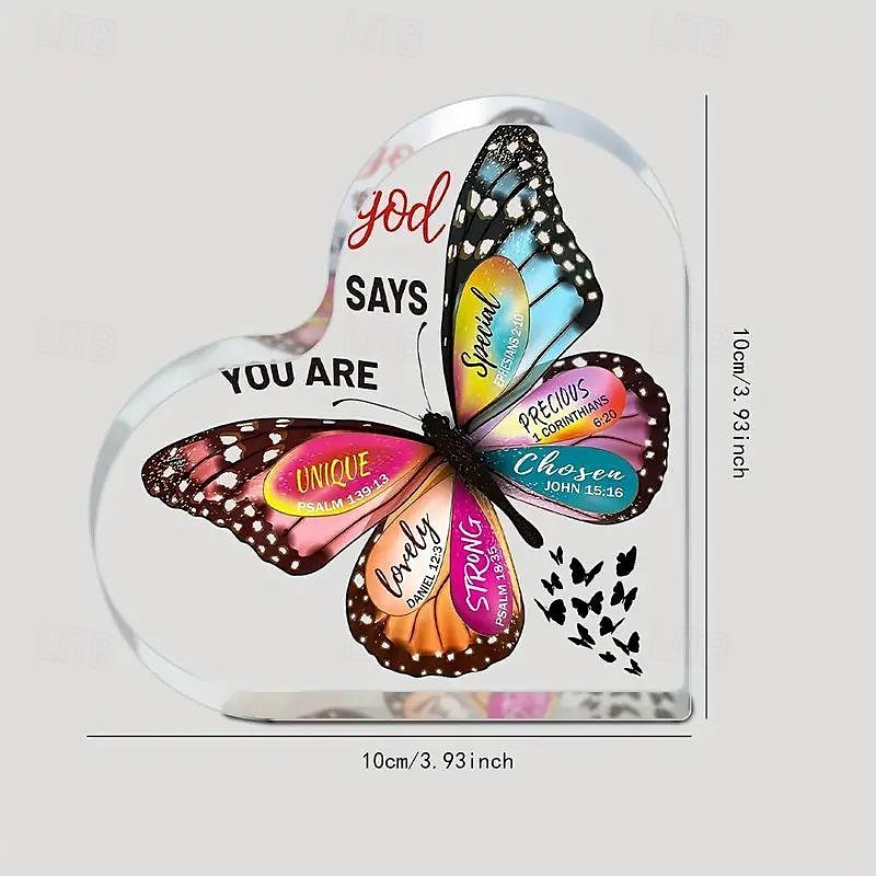Christian Gifts For Women Faith Inspirational Gifts Acrylic Religious Desk Decor Bible Verse Gift Butterfly Scripture Gifts Motivational Gifts Halloween Gifts Art Craft Ornament Gift 2025 - $12.49 –P5